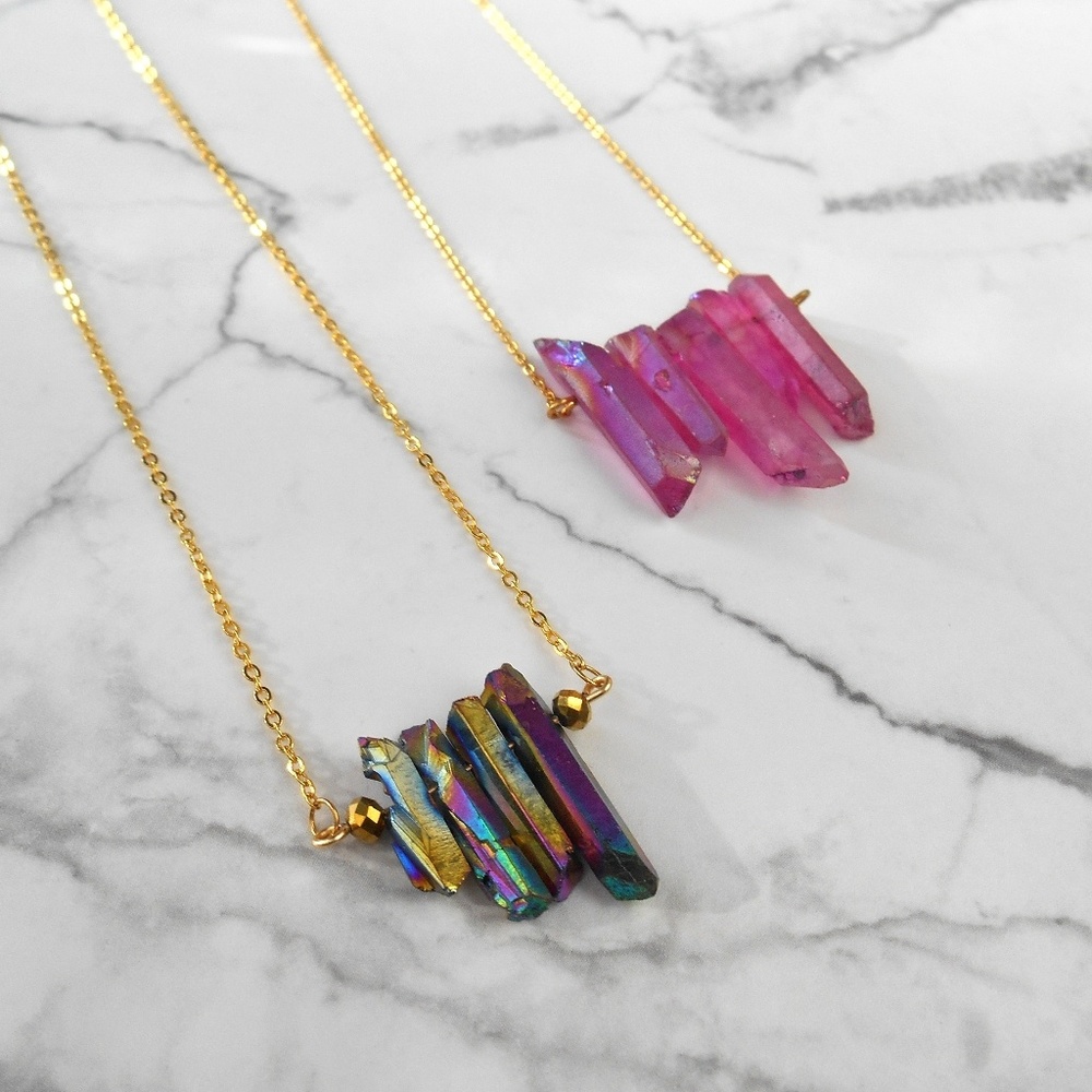 🆕️ Gold Quartz Necklace